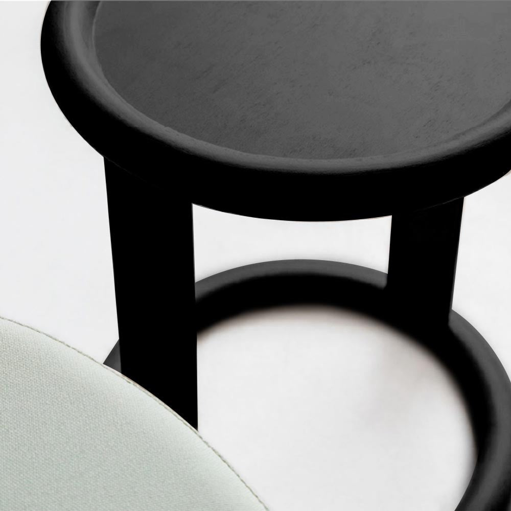 Fameg Lucien Ronde Houten Bijzettafel Ø 50 cm - Zwart