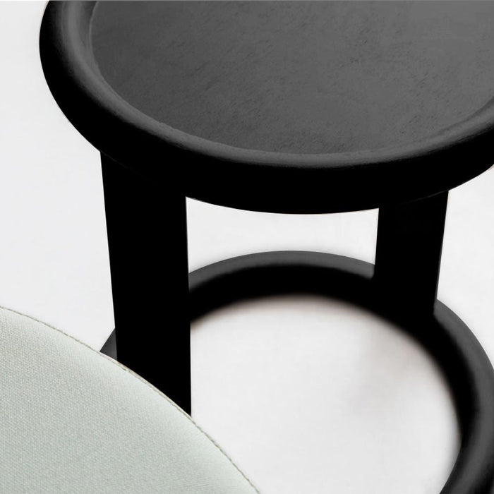 Fameg Lucien Ronde Houten Bijzettafel Ø 50 cm - Zwart