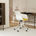 Nolon Nout-Liz Bureaustoel Wit - Okergeel Kussen - Wit Onderstel