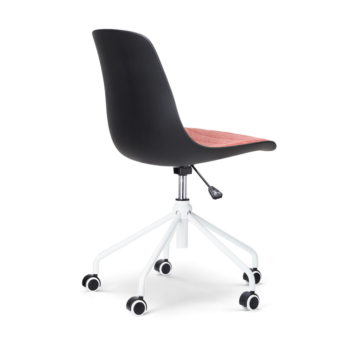 Nolon Nout-Liv Bureaustoel Zwart - Terracotta Kussen - Wit Onderstel