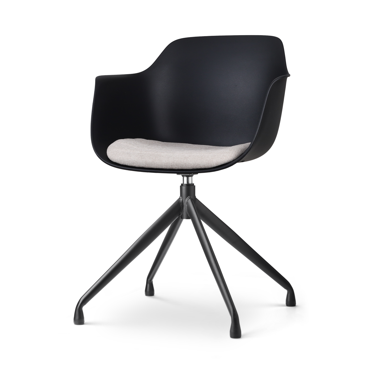 Nolon Nola-Liz Eetkamerstoel Zwart - Beige - Draaibaar - Zwart