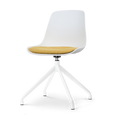 Nolon Nola-Liv Eetkamerstoel Wit - Okergeel - Draaibaar - Wit