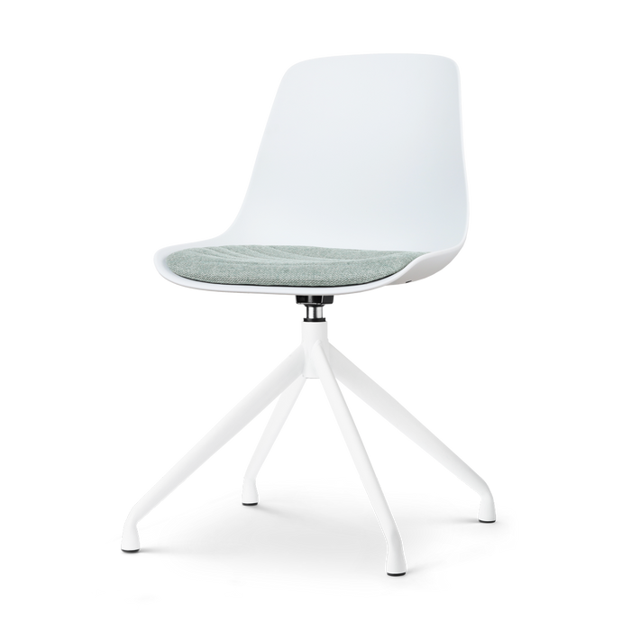 Nolon Nola-Liv Eetkamerstoel Wit - Zacht Groen - Draaibaar - Wit