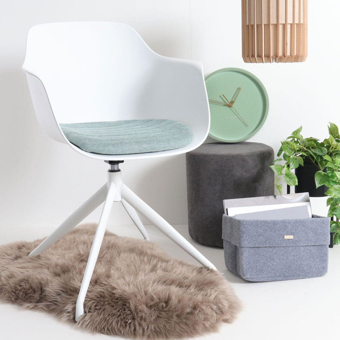 Nolon Nola-Liz Eetkamerstoel Wit - Zacht Groen - Draaibaar - Wit