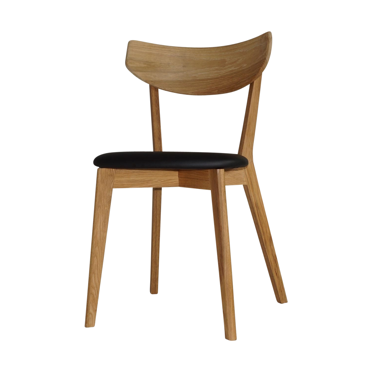 Rowico Home Ami Eikenhouten Eetkamerstoel Naturel - Zwart Zitkussen