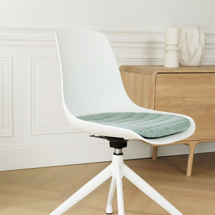Nolon Nola-Liv Eetkamerstoel Wit - Zacht Groen - Draaibaar - Wit