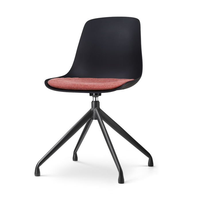 Nolon Nola-Liv Eetkamerstoel Zwart - Terracotta - Draaibaar - Zwart