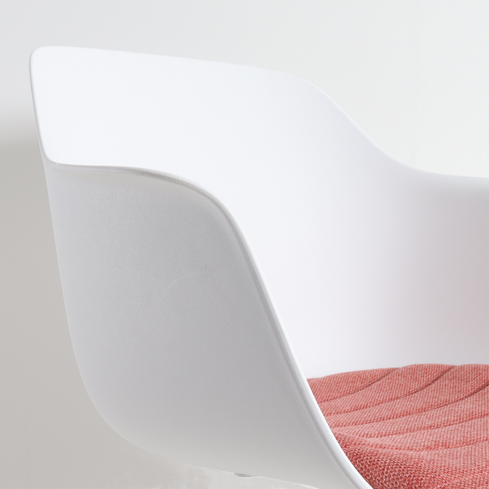 Nolon Nola-Liz Eetkamerstoel Wit - Terracotta - Draaibaar - Wit