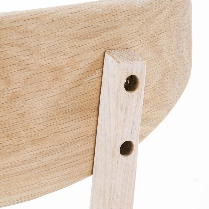 Rowico Home Ami Eikenhouten Eetkamerstoel Whitewash - Zwart Zitkussen