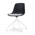 Nolon Nola-Liv Eetkamerstoel Zwart - Lichtgrijs - Draaibaar - Wit
