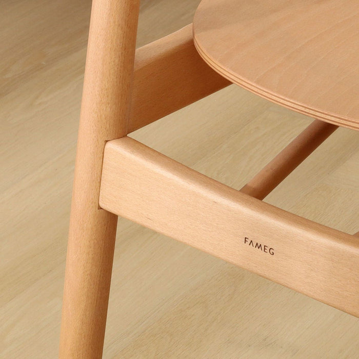 Fameg George Houten Eetkamerstoel Naturel