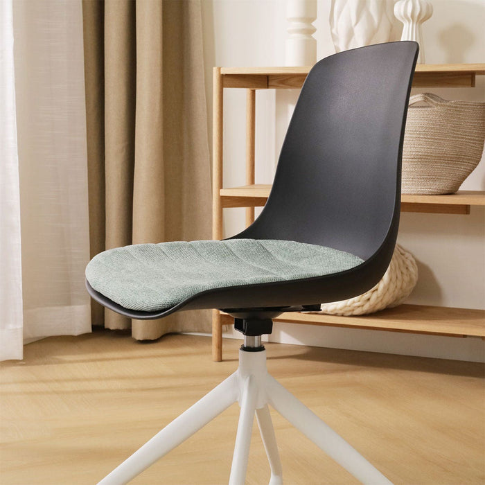 Nolon Nola-Liv Eetkamerstoel Zwart - Groen - Draaibaar - Wit