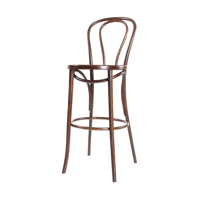 Fameg Vienna Thonet No. 18 houten barkruk walnoot - 75 cm