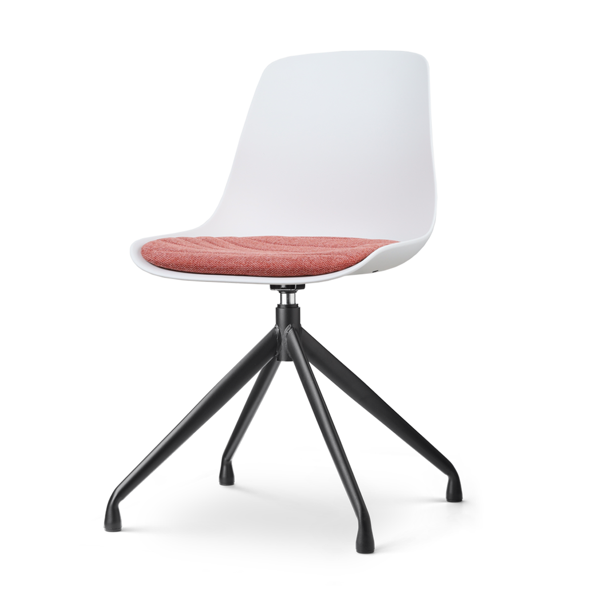 Nolon Nola-Liv Eetkamerstoel Wit - Terracotta - Draaibaar - Zwart