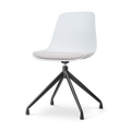Nolon Nola-Liv Eetkamerstoel Wit - Beige - Draaibaar - Zwart