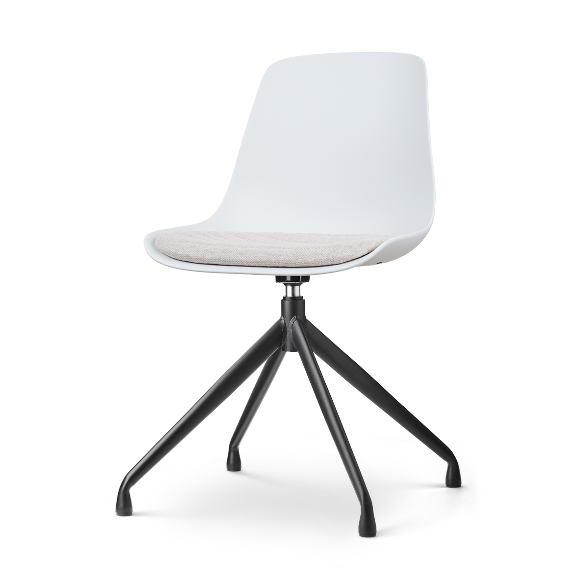 Nolon Nola-Liv Eetkamerstoel Wit - Beige - Draaibaar - Zwart