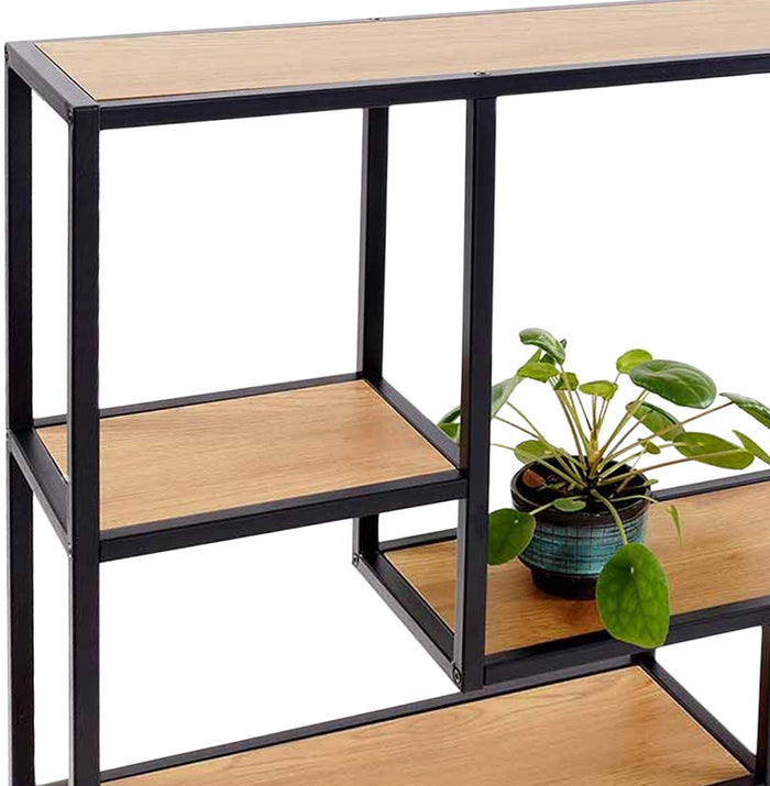 Lisomme Vic Hangende Wandkast van Metaal & Hout - Zwart