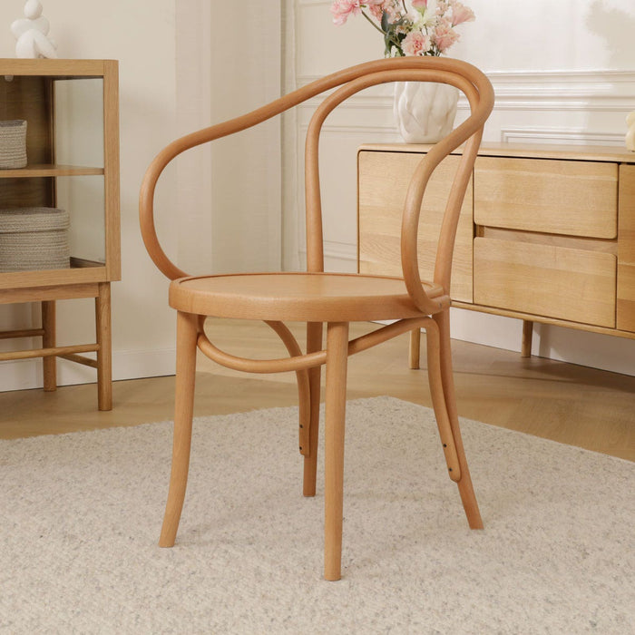 Fameg Venice No. 9 Houten Eetkamerstoel Naturel - Met Armleuning