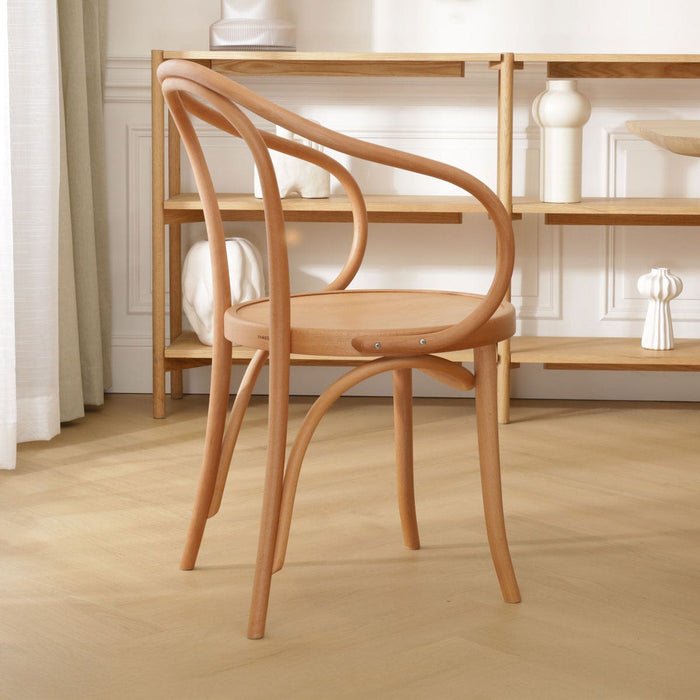 Fameg Venice No. 9 Houten Eetkamerstoel Naturel - Met Armleuning