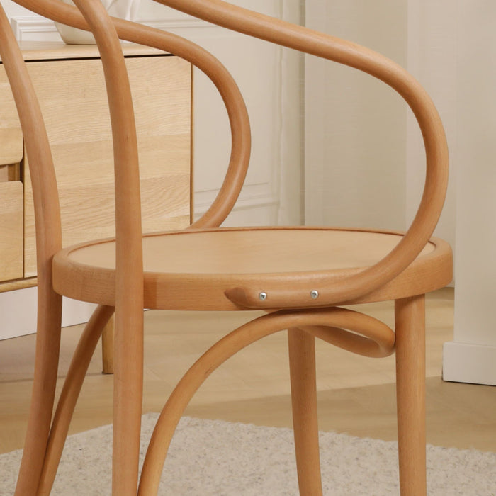 Fameg Venice No. 9 Houten Eetkamerstoel Naturel - Met Armleuning