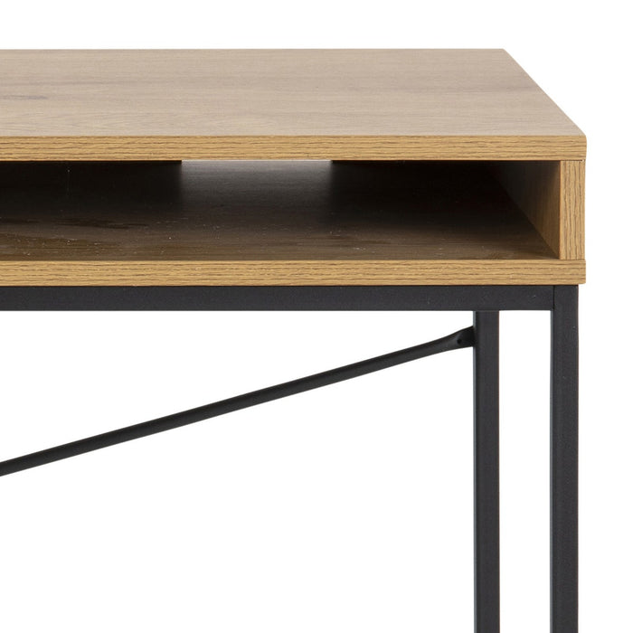 Lisomme Vic houten bureau naturel - met opbergvak - 110 x 45 cm