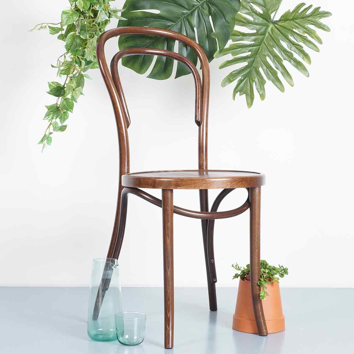 Fameg Vienna Thonet No.14 Houten Bistrostoel Walnoot