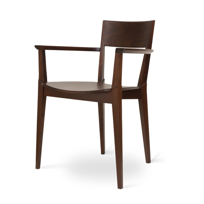 Fameg Felda Houten Eetkamerstoel Walnoot - Met Armleuning