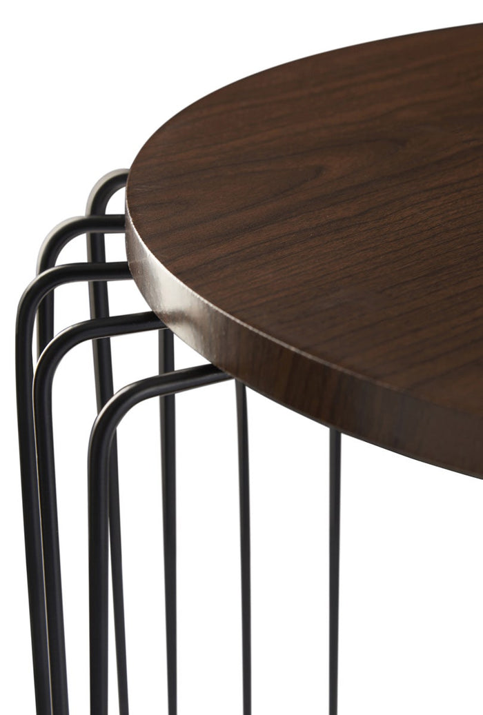 Lisomme Yuki Ronde Houten Salontafel Ø 46 cm - Walnoot