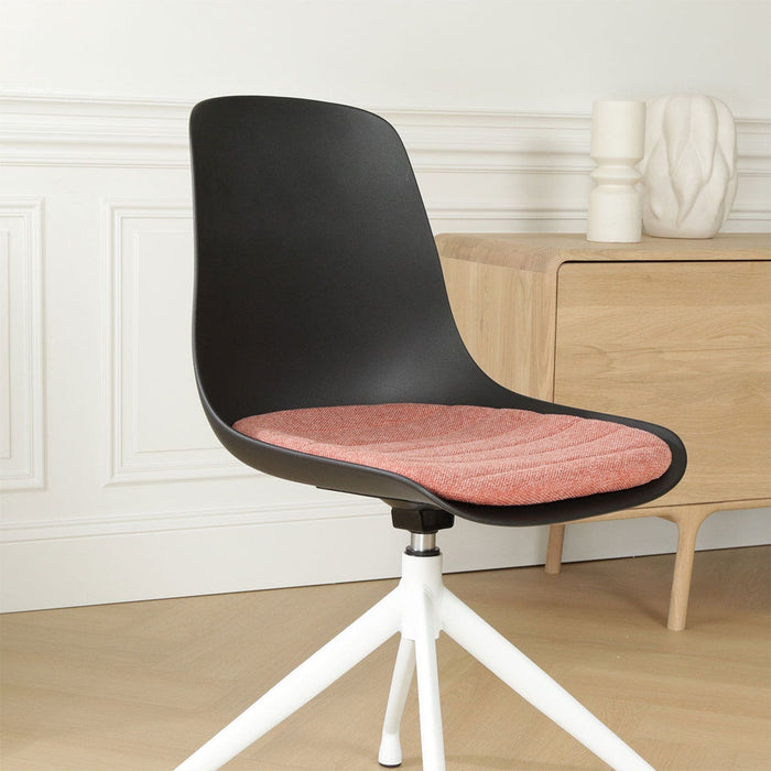 Nolon Nola-Liv Eetkamerstoel Zwart - Terracotta - Draaibaar - Wit