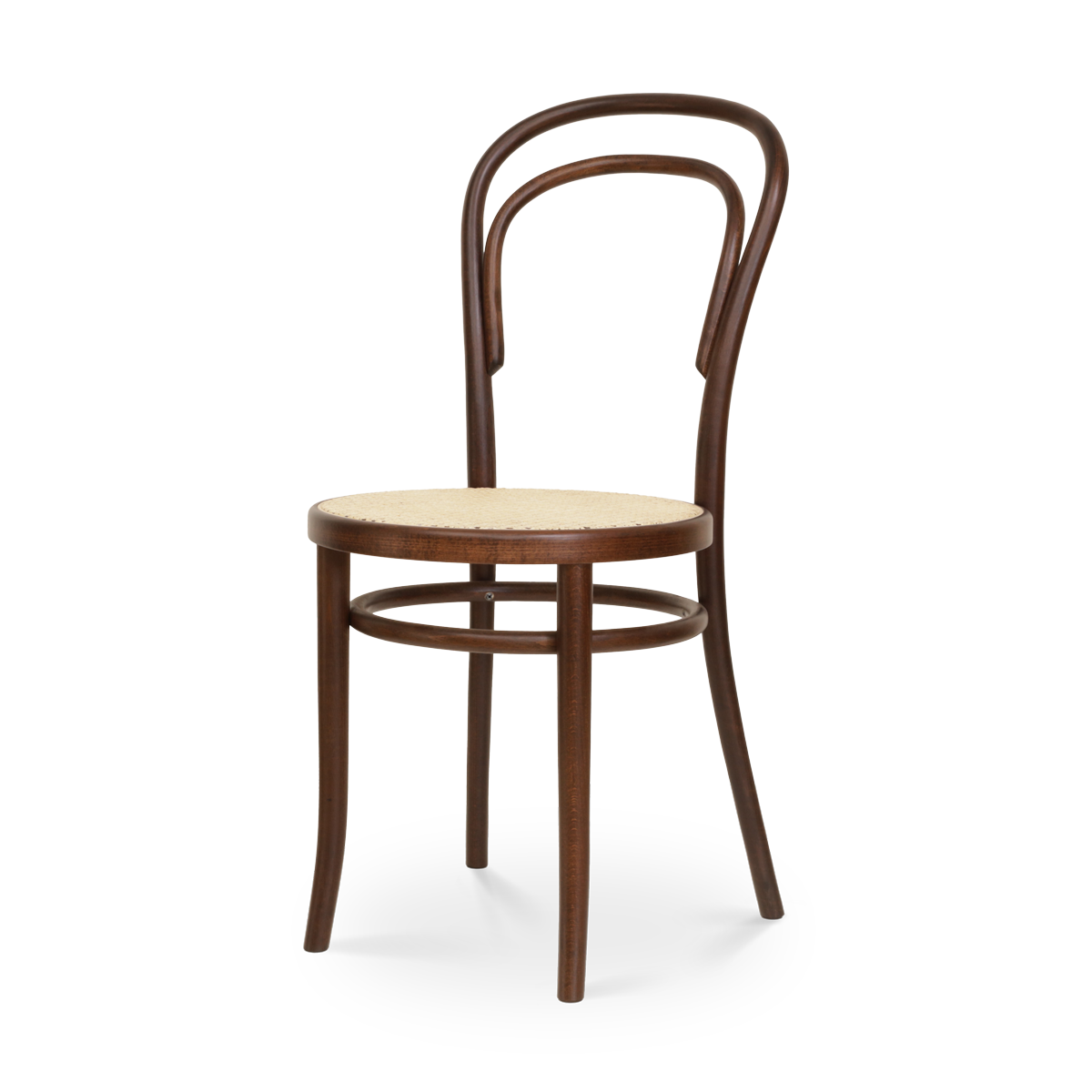 Fameg Vienna Thonet No.14 Houten Bistrostoel Walnoot - Rotan Zitting