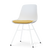 Nolon Noa-Liv Eetkamerstoel Wit - Okergeel Kussen - Wit Onderstel
