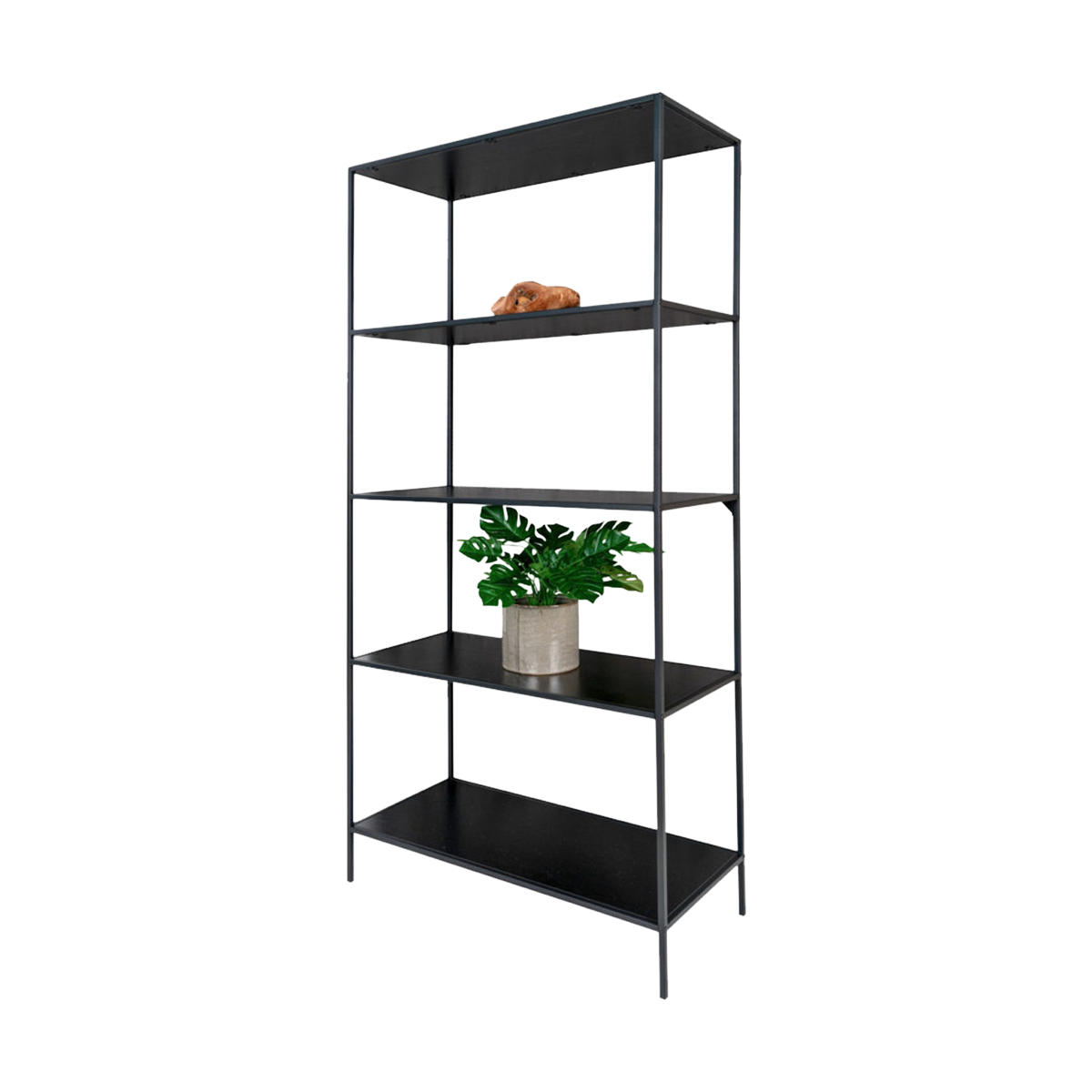 Artichok Karen Boekenkast van Metaal en Hout - B 80 cm - Zwart