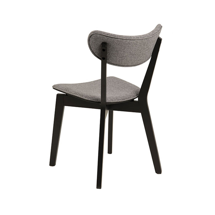 Lisomme Jade Houten Eetkamerstoel Grijs - Stoffen Zitvlak