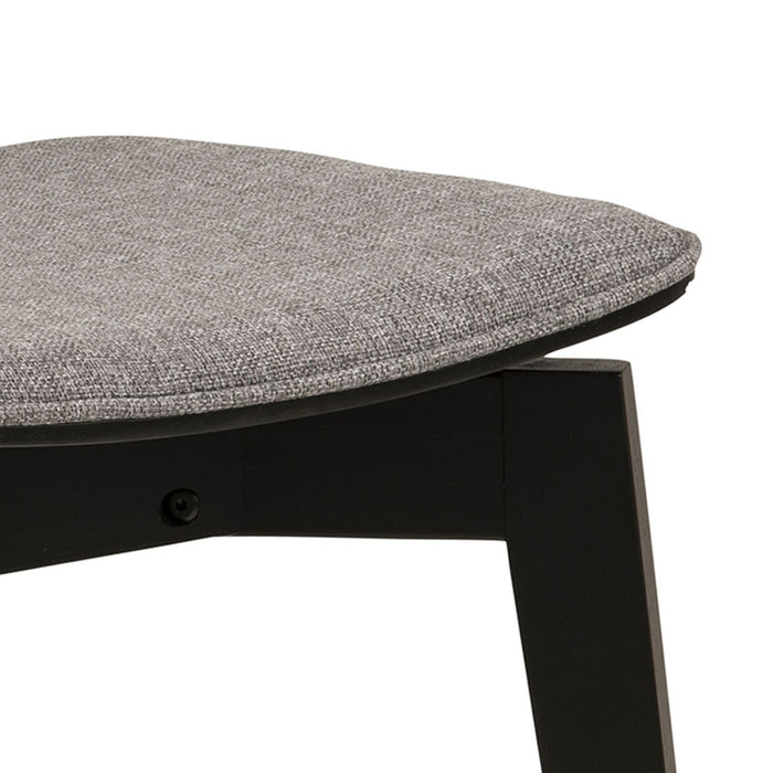 Lisomme Jade Houten Eetkamerstoel Grijs - Stoffen Zitvlak