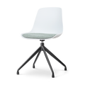 Nolon Nola-Liv Eetkamerstoel Wit - Zacht Groen - Draaibaar - Zwart