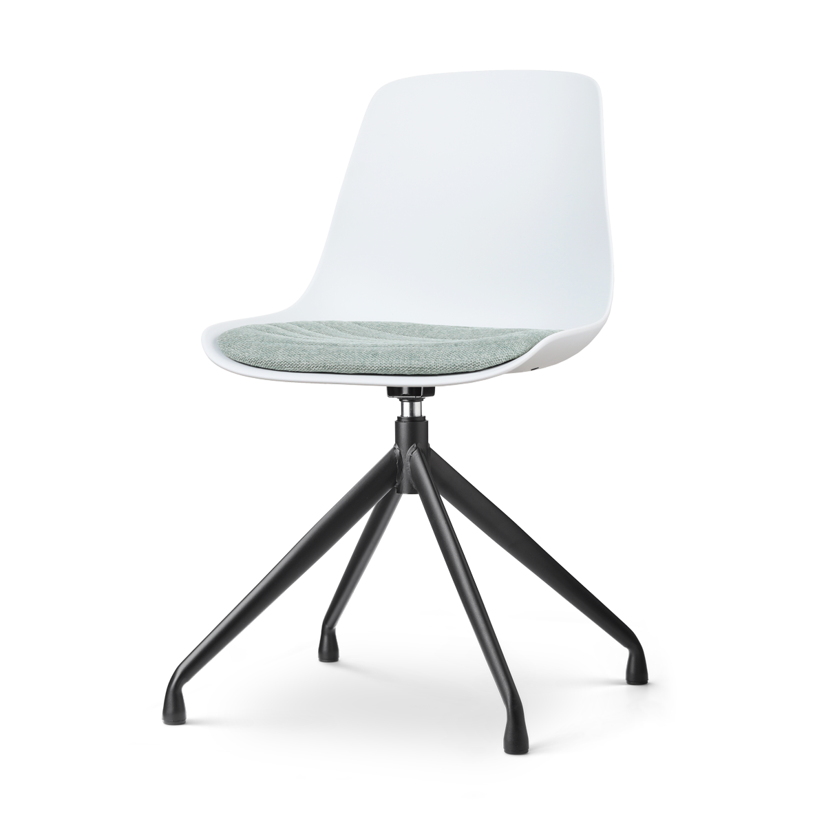 Nolon Nola-Liv Eetkamerstoel Wit - Zacht Groen - Draaibaar - Zwart