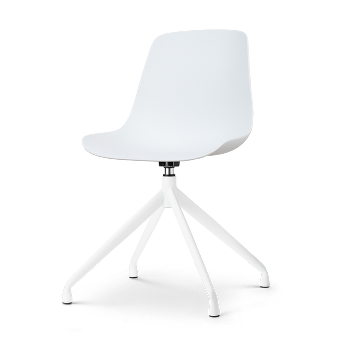 Nolon Nola-Pip Eetkamerstoel Wit - Draaibaar - Wit Onderstel