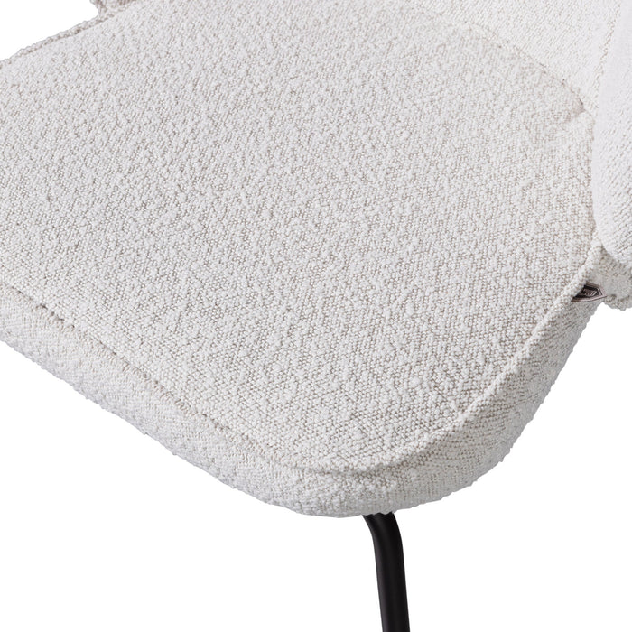 WOOOD Admit Eetkamerstoelen - Bouclé - Naturel - Set van 6