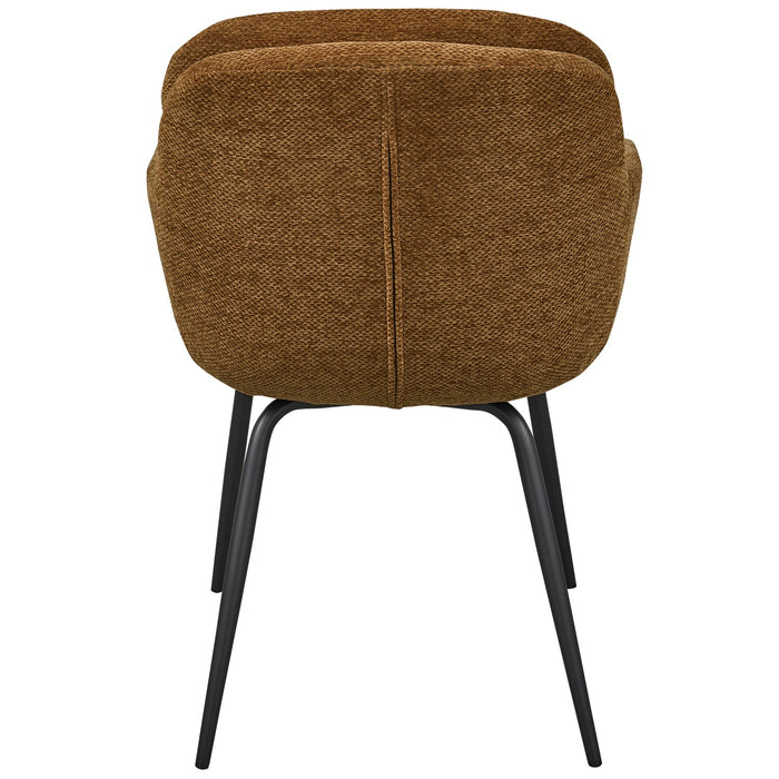 WOOOD Runa Eetkamerstoelen - Polyester - Caramel - Set van 6