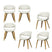 WOOOD Yossi Eetkamerstoelen Houten Naturel Poot - Naturel - Set van 6