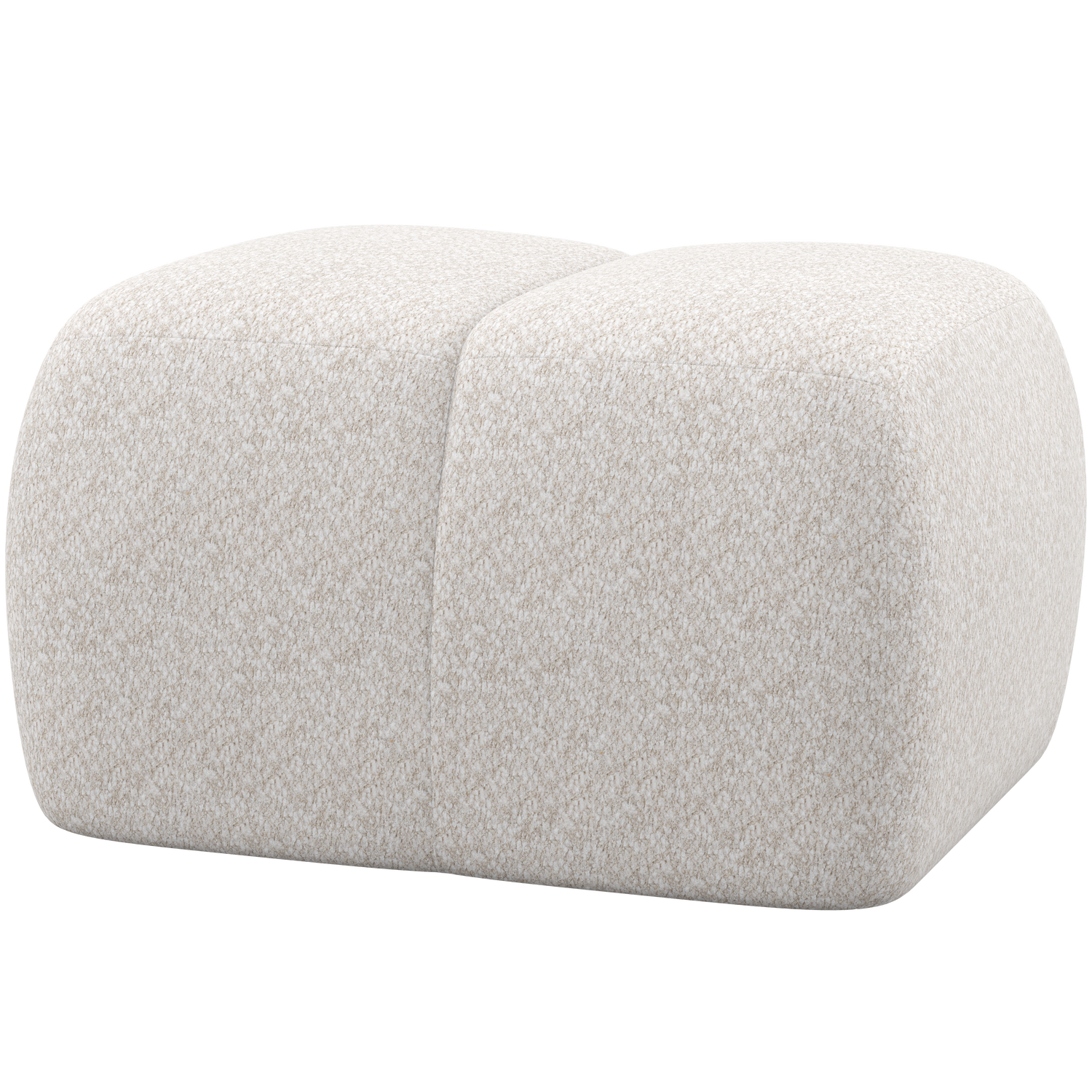 WOOOD Mojo Poef - Wollig - Ecru - 45x84x64