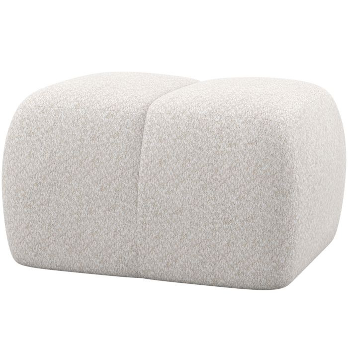 WOOOD Mojo Poef - Wollig - Ecru - 45x84x64