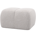 WOOOD Mojo Poef - Bouclé - Ecru Melange - 45x84x64