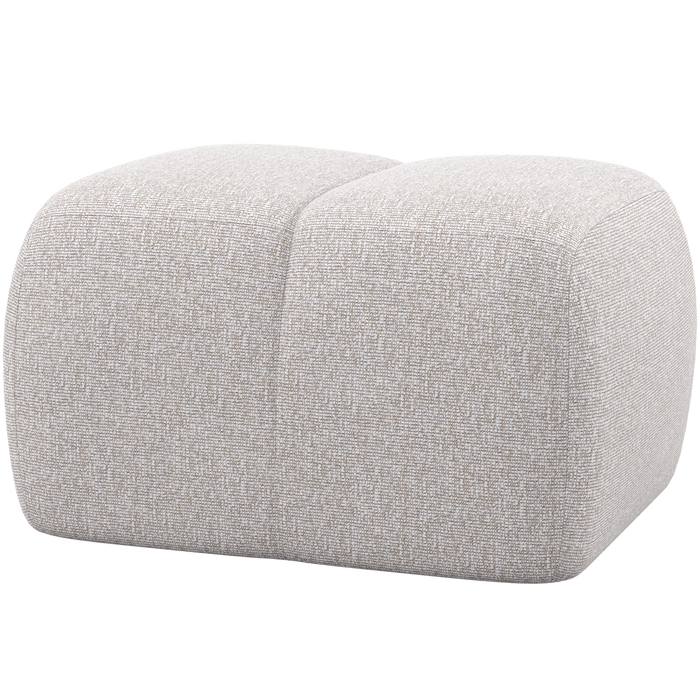 WOOOD Mojo Poef - Bouclé - Ecru Melange - 45x84x64