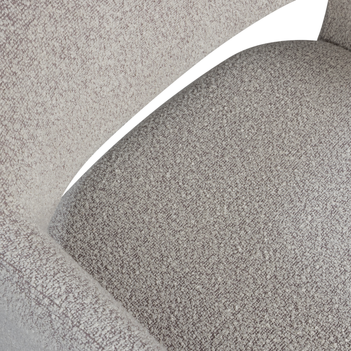 WOOOD Lyric Eetkamerstoelen - Bouclé - Greige - Set van 6