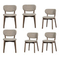 WOOOD Udar Eetkamerstoelen Houten Frame - Donkerbruin - Set van 6