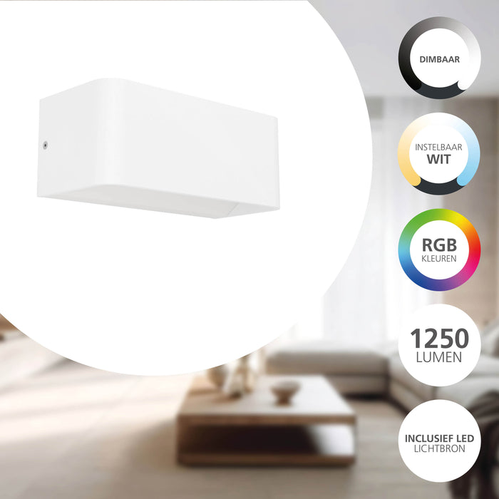 EGLO connect.z Sania-Z Wandlamp  - 20 cm - Wit - RGB - Zigbee