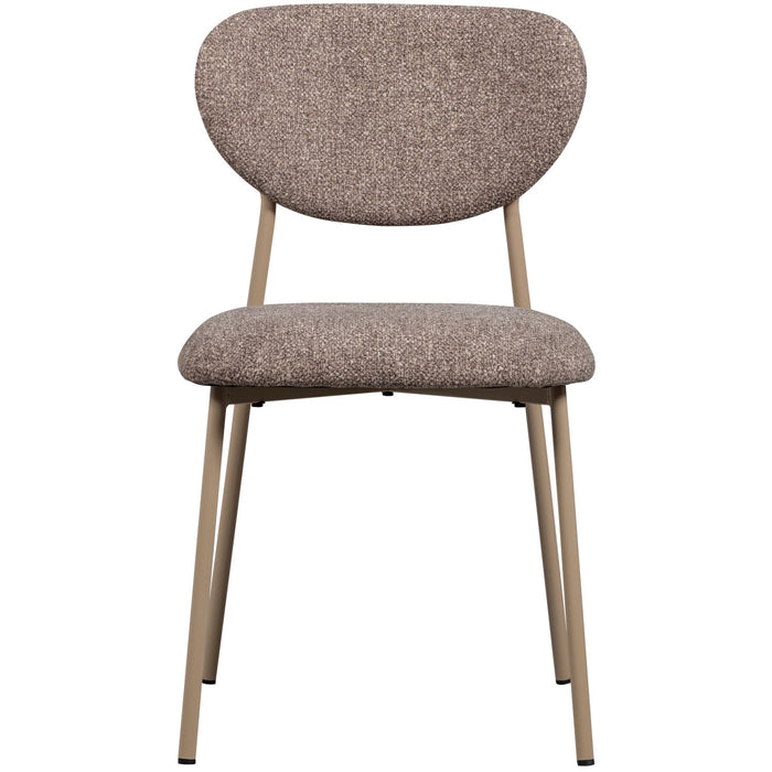 WOOOD Valor Eetkamerstoelen - Polyester - Zand- Set van 6