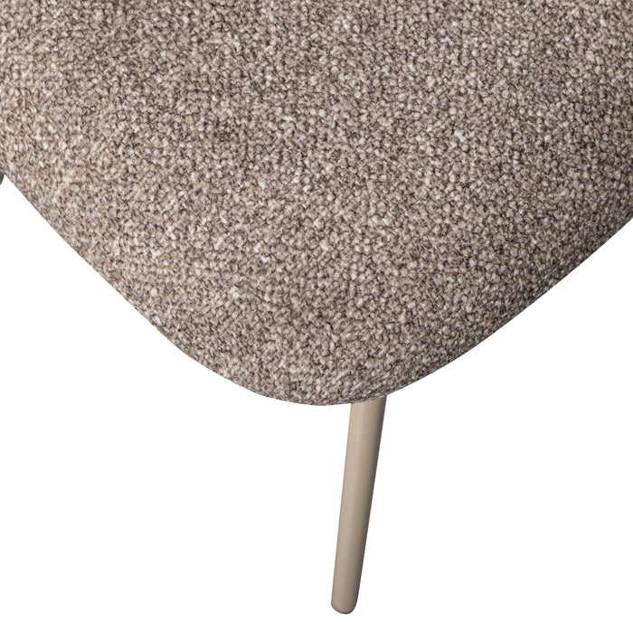 WOOOD Valor Eetkamerstoelen - Polyester - Zand- Set van 6