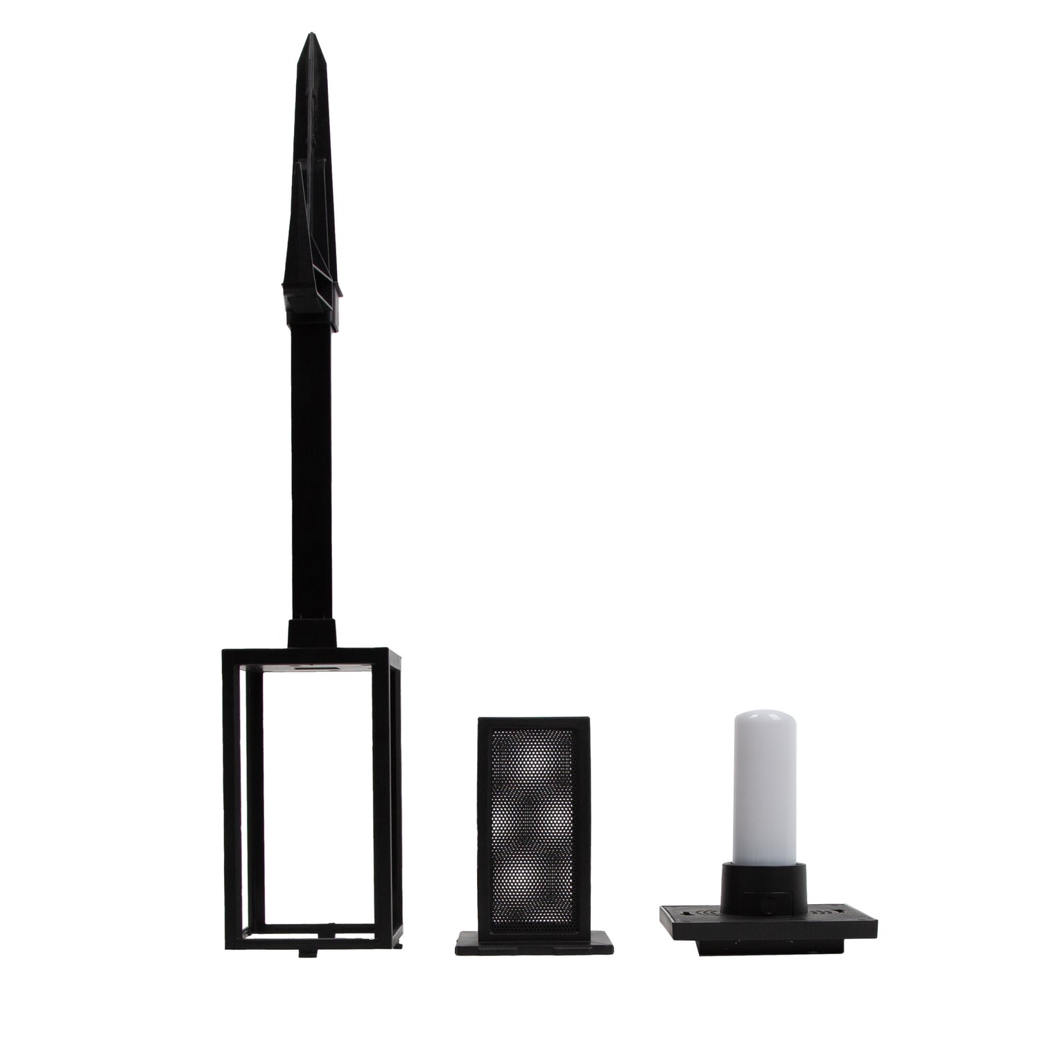 KS Verlichting Set van 2 LED Solar Fakkel Tuinlamp Zwart